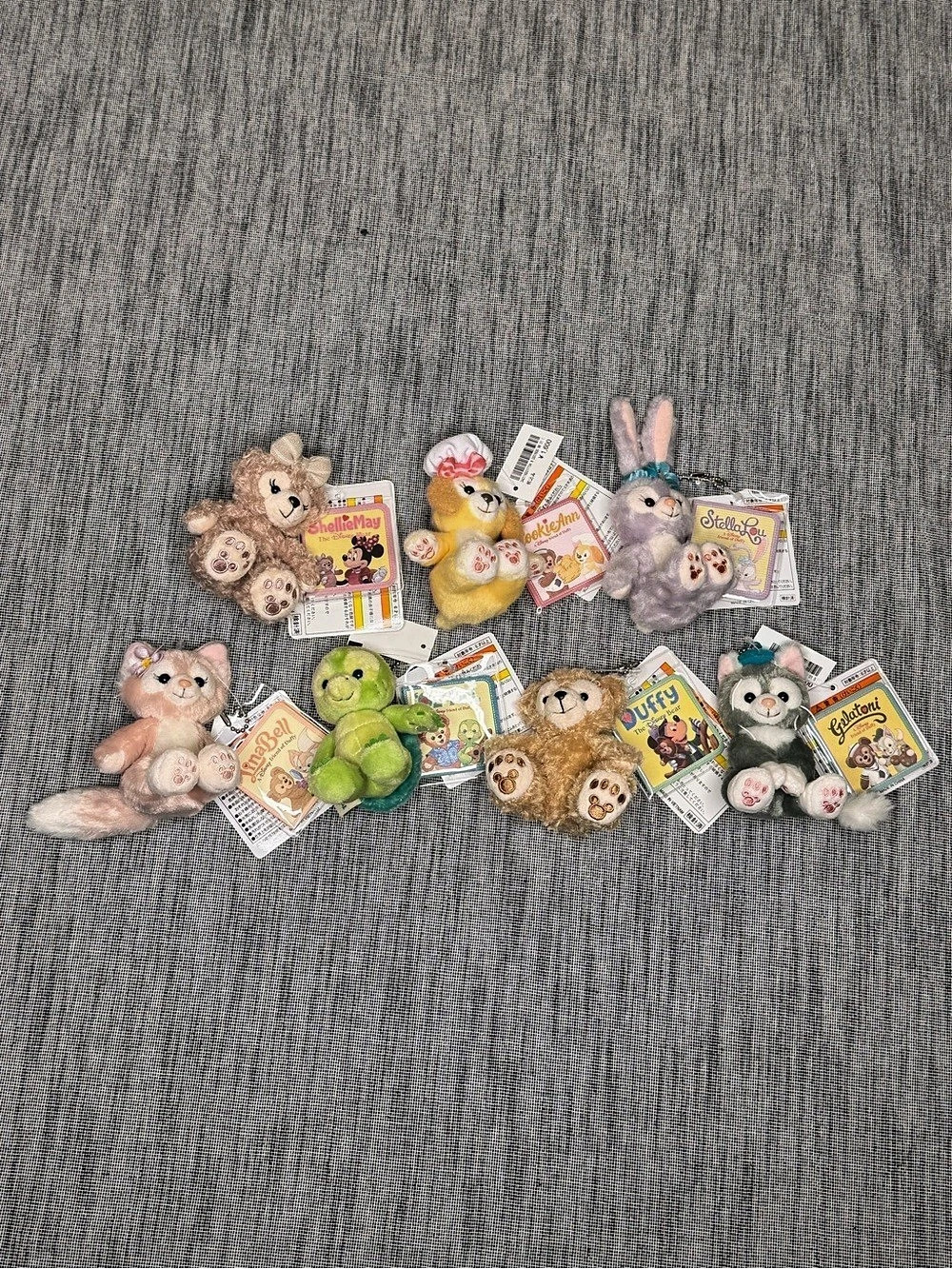 Disney Duffy and Friends Plush Keychain Badges Set
